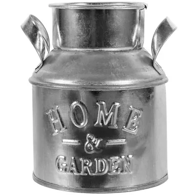  Water Jug Can Galvanized Milk Tin Bucket Flower Pot Mini Vases Vintage • $7.94
