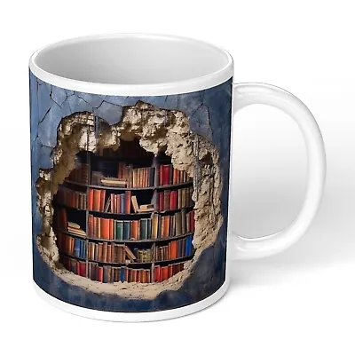 3D Bookshelf Mug Creative Design Ceramic Coffee Mug Library Bookshelf MugSTY9 • £9