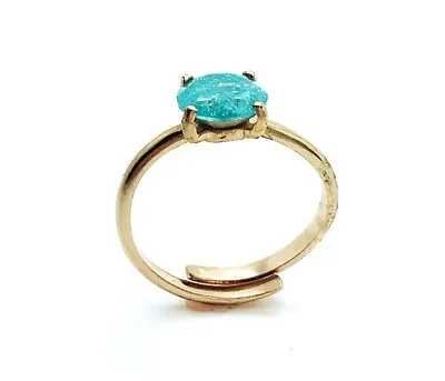 Mariana Ring Beautiful Round Shape Light Blue Swarovski Crystal My Treasures ... • $53