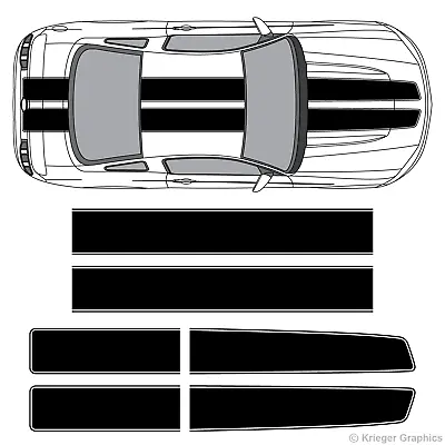 EZ Rally Racing Stripes 3M Vinyl Stripe Graphic Decals For Ford Mustang • $69.99