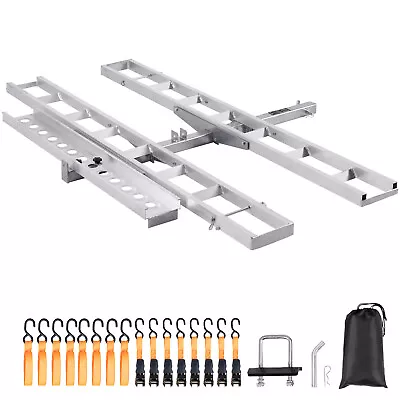 VEVOR Motorcycle Carrier Scooter Dirt Bike Hitch Mount 600LBS Rack Ramp Hauler • $213.99