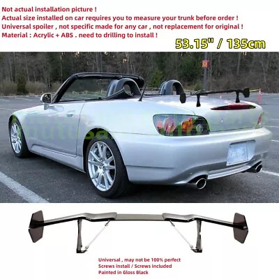 53'' Universal Fits 2000-2009 Honda S2000 Rear Trunk Spoiler Wing GT Style Gloss • $95.51