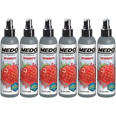 6 X Medo Pump Spray Car Air Freshener Strawberry Odour Neutralising Mist 236ml • £23.95