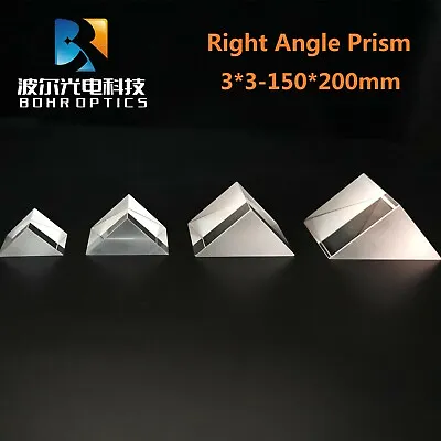$3.13 • Buy Right Angle Prism Uncoated 5-30mm N-BK7 Optical Glass Reflecting Triangle Prism