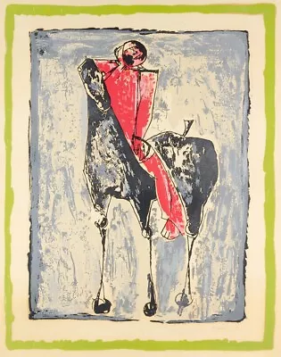 Marino Marini:: Knight Red 1953 (Hand Signed) • $1913.67