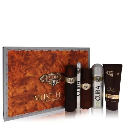 Cuba Gold Cologne By FRAGLUXE FOR MEN 5 Piece Gift Set New Seal Free Shipping  • $29.95