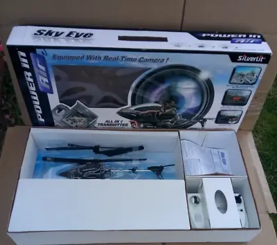 Silver Lit Power In Air Sky Eye 2.4 GHz 3 Channel Control RC Helicopter 84602 • $135