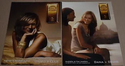 $14.98 • Buy 2007 Print Ad Temple St Clair Saks Fifth Avenue Gold Bar Divine Pinup Girl Art