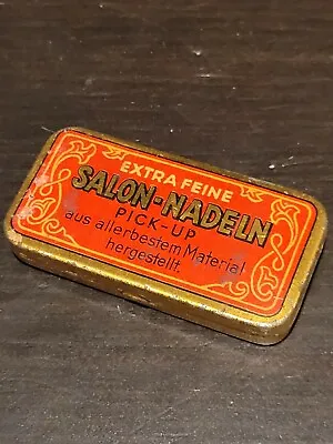 Gramophone Phonograph Needle Tin Nadeldose Salon Nadeln Empty • $25