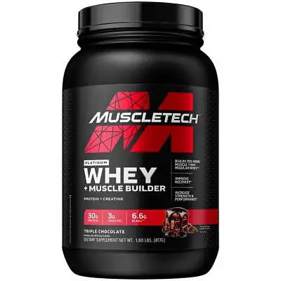 Muscletech Platinum Whey Plus Muscle Builder Protein Powder Protein18 Servings • $21.49