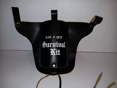 Novelty Leather Stubby Holder/Holster   Bar B Que Survival Kit  • $29.95