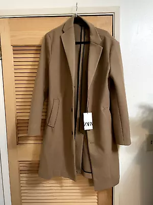 Zara Men's Wool Large Coat Beige (Slightly Tailored - Please Read Description!) • $22.50