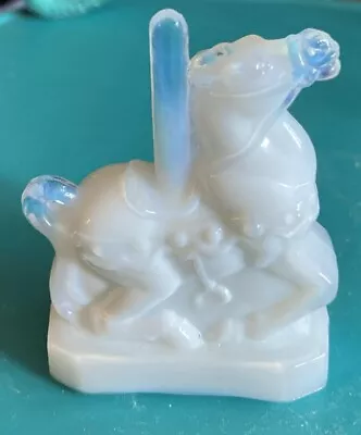 Boyd Glass CAROUSEL Miniature Horse Figurine Milk Glass  Candy • $6.50