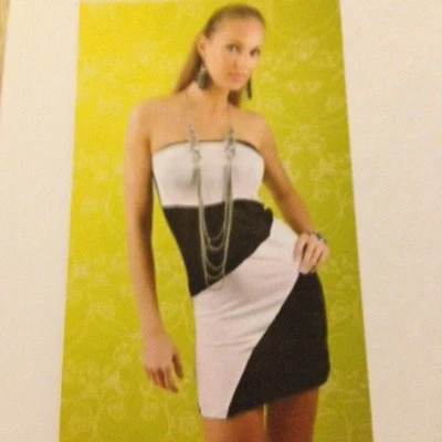 £9.99 • Buy Sexy BLACK & WHITE 1960's 1970's MINI DRESS Club LAP POLE Dance Party Wear 