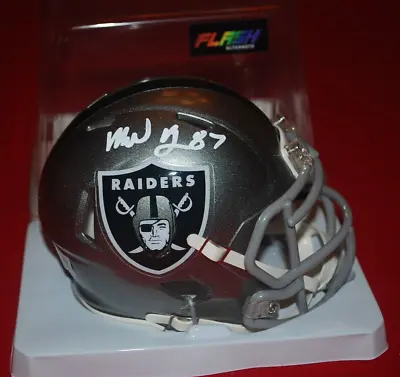 MICHAEL MAYER  LAS VEGAS Raiders Signed Flash Mini Helmet Beckett COA W950771 • $254.68