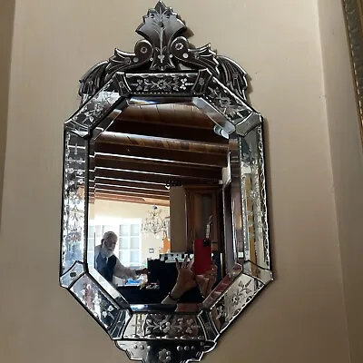 Antique Venetian Mirror Oval 3ft X191/2” • $1500