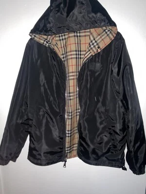 £140 • Buy Burberry Reversible Jacket Windbreaker Beige Recycled Polyester Size Small.