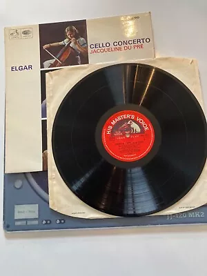 ELGAR NM 2965 HMV ORIG 1stPRESS STEREO LP CELLO DU PRE & BAKER ASD655 MADE G&LGB • £4.99