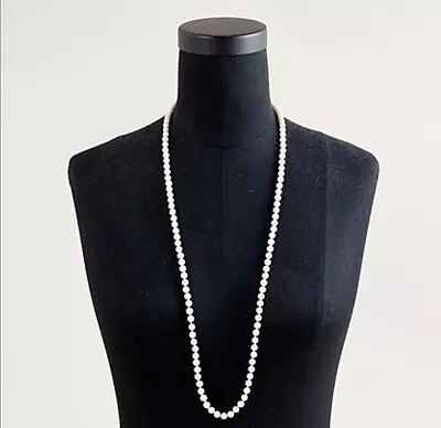 NWOT! J. Crew Classic Pearl Necklace With Storage Pouch 44 Inches • $9.99