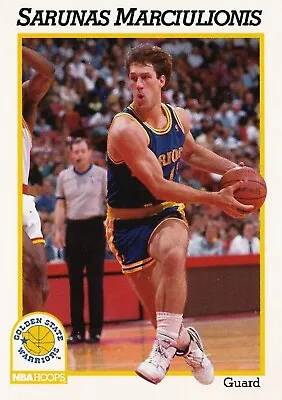 1991-92 Hoops #71 Sarunas Marciulionis Golden State Warriors HOF • $1.49