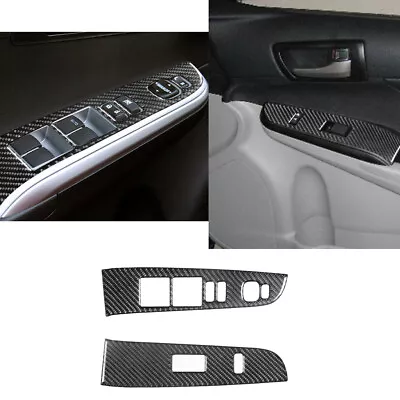 Carbon Fiber Interior Front Window Control Cover Trim For Toyota Camry 2012-2014 • $18.48