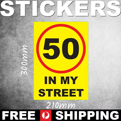 50 In My Street - Wheelie Bin Vinyl Decal Sticker - SS00031 • $10.95