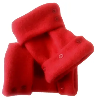 Fingerless Gloves Red 100% Cashmere S M L Small Medium Large Os Mittens Cuffs • $31.98