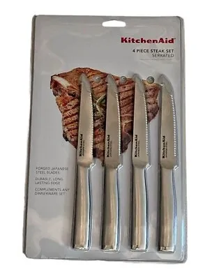 $27.95 • Buy KitchenAid Gourmet, 4-Piece Steak Knife Set, Stainless Steel