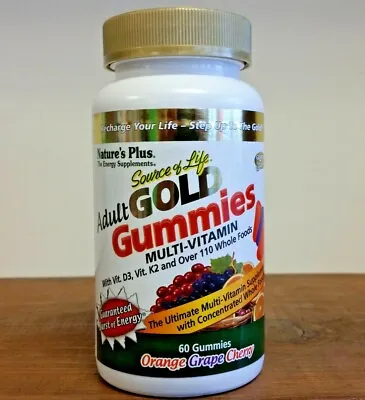 Nature's Plus Source Of Life  Adult Gold Gummies Multi-Vitamin 60 Gummy • $49.99