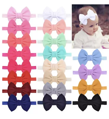 Baby Toddler Handmade Big Bow Headband Cute Hair Band Little Girl  Bowknot UK • £1.99