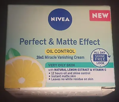 NIVEA VANISHING CREAM With Natural Lemon Extract & Vitamin C Very Oily Skin 50ML • £11.50