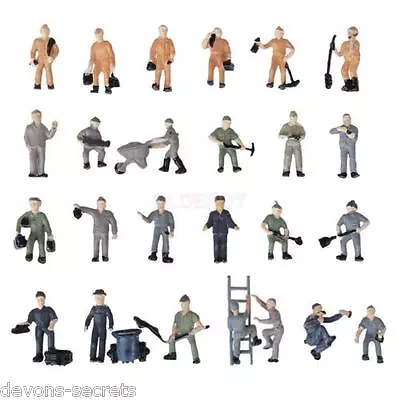 £7.25 • Buy Model Railway Train People Figures HO OO Gauge 15-22mm WORKMAN WORKMEN M9