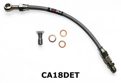 Braided Turbo Oil Feed Line For Nissan Silvia S13 200SX CA18DET Stainless Steel • $52.27
