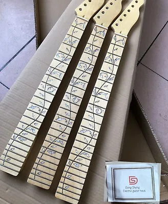 Tele Style 22frets Maple Electric Guitar Neck Vine Inlay25.5  • $50
