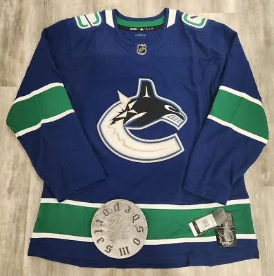 NWT Vancouver Canucks Home NHL Adidas Ice Hockey Authentic Jersey Men 54 • $73.89