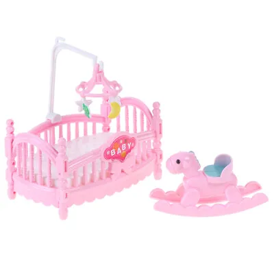 Doll Bed Trojan Horse  Baby Room Miniature Play Scene Pr@_@ • £4.08