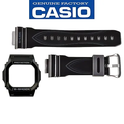 Genuine Casio G-Shock  GLX-5600-1 Shinny Black Watch Band & Bezel Rubber Set • $139.13