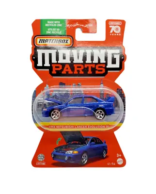 2023 Matchbox 1996 Mitsubishi Lancer Evolution IV #41 Blue - MOVING PARTS • $8.58