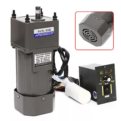 AC Gear Motor Reducer Electric Variable Speed Controller 1:50 0-27RPM 90W 220V  • £94.91