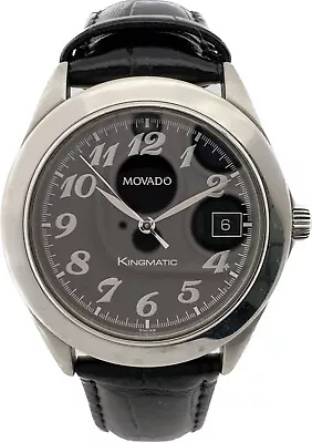 38mm Movado Kingmatic 84-D7-875 Men Automatic Wristwatch ETA 2824-2 Swiss Steel • $345