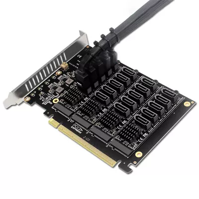 Adapter Card M.2 To SATA 3.0 M.2 MKEY PCI-E Expansion Card 5/6 Port SATA^.^ • $27.56