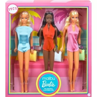 Malibu Barbie & Friends Reproduction GiftSet W Barbie PJ & Christie Dolls • $159.97