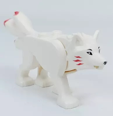 LEGO White Wolf Animal Red Tips Tail Figure From 70671 Ninjago Lloyds Pet • $29.99