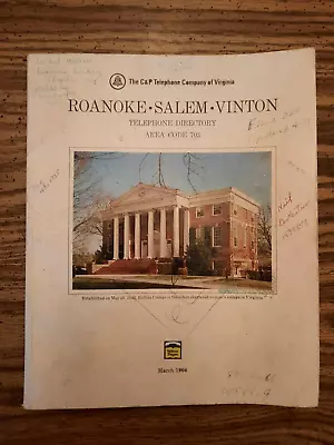 March 1966 Roanoke Salem VInton VA Telephone Directory Phone Book History • $19.50