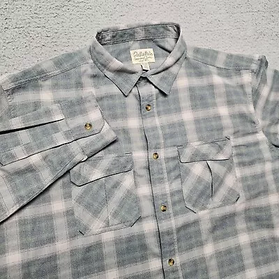 Cabelas Flannel Shirt Mens 2XL Plaid Chamois Long Sleeve Button Up Soft  • $19.97