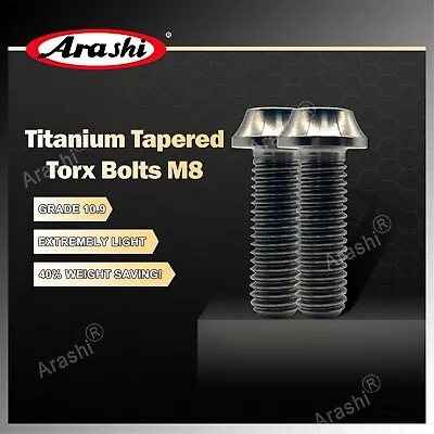 Arashi Motorcycle Titanium Tapered Torx Bolts M8 X 1.25mm X 25mm For Rearset • $12.99