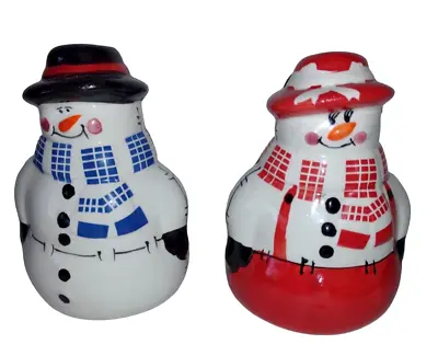 The Finishing Touch American Greetings Mr. And Mrs. Snowman Salt Pepper Shakers • $8.50