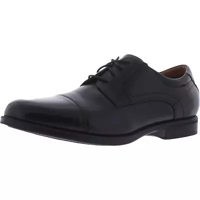 Florsheim Mens Midtown Black Leather Oxfords Shoes 7 Medium (D) BHFO 1251 • $68.99