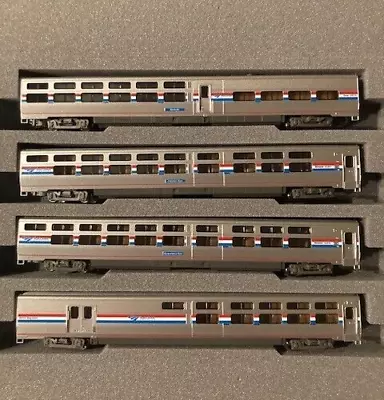 N Kato 106-8004 VIEWLINER II 4-CAR SET AMTRAK PHASE III HERITAGE SCHEME K8004 • $130