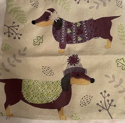 Pillow Covers Dachshunds In Sweaters 17” X 17” Zipper Closure • $9.98